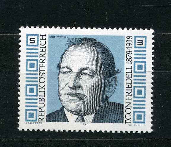 Австрия. Театр Литература Журналист Критик Актер Эгон Фриделл. Серия. 1978.**