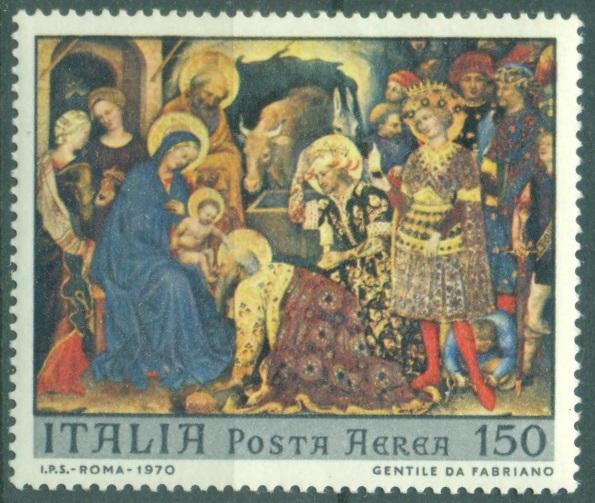 Италия 1970  г. Рождество Живопись негашеная**