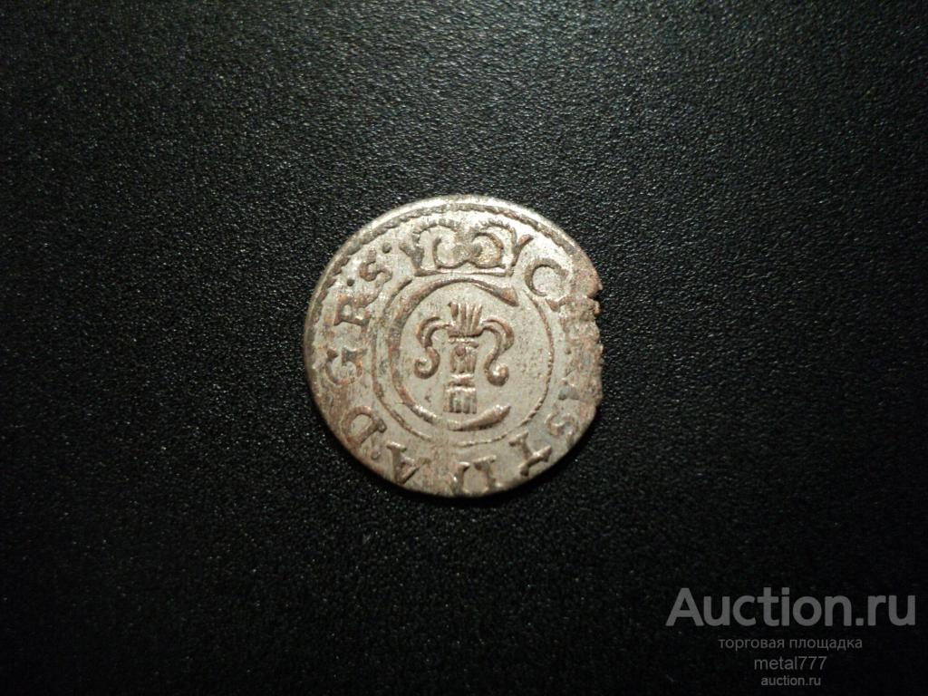Солид. Рига под властью Швеции. Кристина. 1653 год. Серебро.