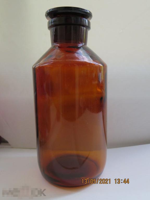 Старинная аптечная банка, коричневое стекло, СССР 2,5 литра