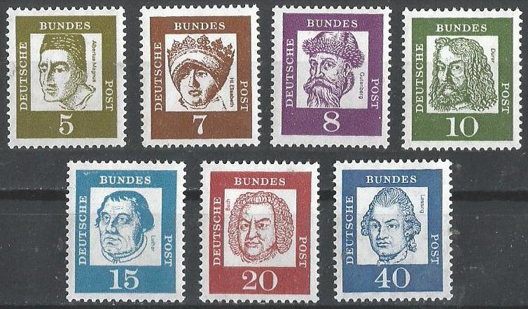 ФРГ. 1961 г. Знаменитые немцы. MNH