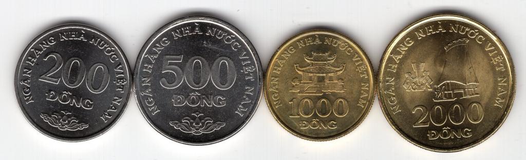 Вьетнам - 200 + 500 + 1000 + 2000 донгов - 2003 - Набор из 4 монет - UNC