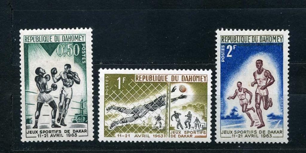 Дагомея. Спорт. Африканские Игры в Дакаре. Футбол, Бокс и бег. 1963.**