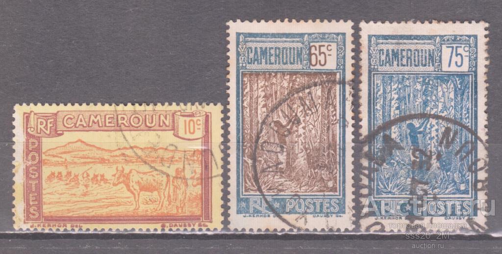 Камерун 1925 местные мотивы Mi73,85,86
