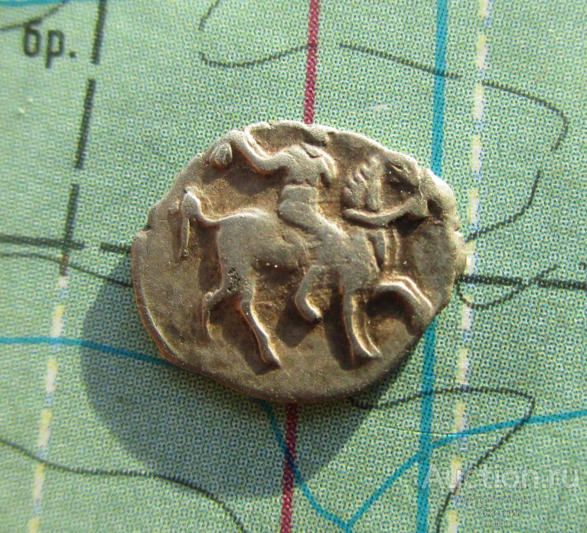 Иван IV (Грозный) - чешуйка -денга (московка)- оригинал - см.др.лоты.