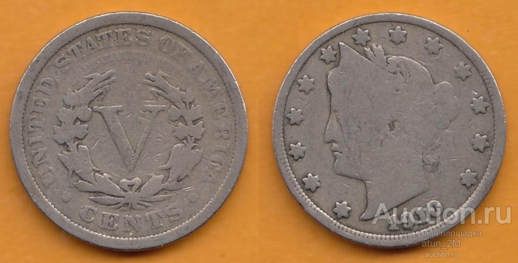 США. 5 центов. 1910 год. F