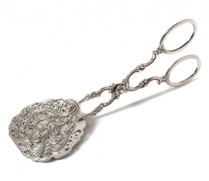 Серебряные кондитерские щипцы.  Швеция, 1953 год