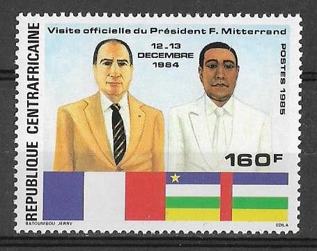 ЦАР 1985 г. Визит президента Франции Миттерана в ЦАР **