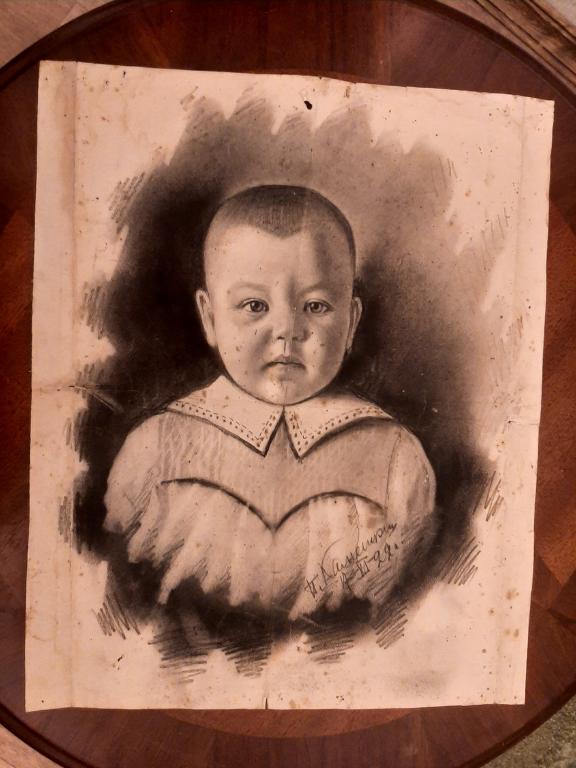 ПОРТРЕТ МАЛЬЧИКА РИСУНОК 1922 Г