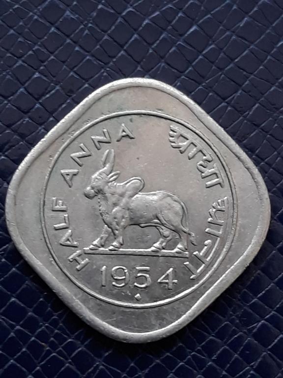 Индия 1/2 анны 1954 КМ 2.2