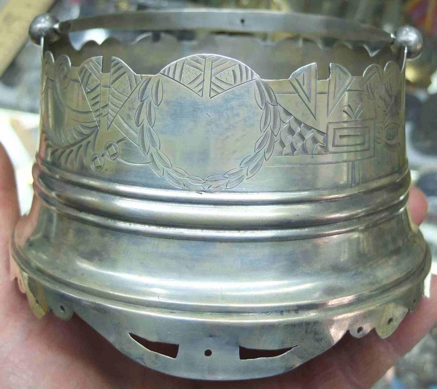 серебряная сахарница, серебро 84 проба, Императорская Россия