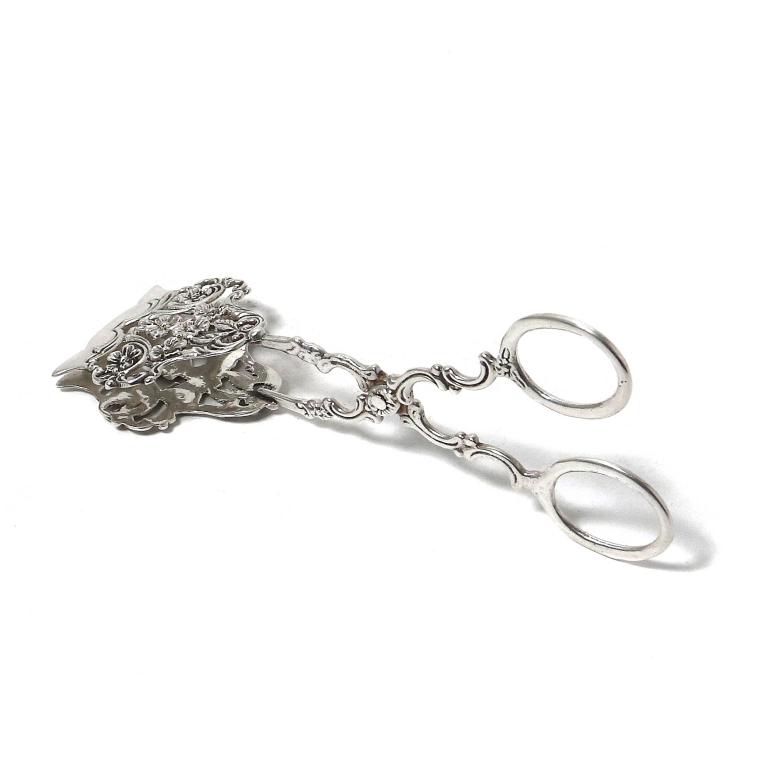 Серебряные кондитерские щипцы.  Швеция, 1959 год.