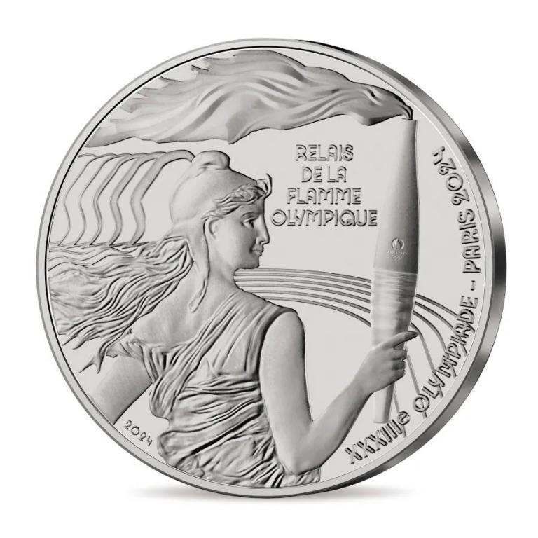 Франция, 7.5 евро 2024 г. Олимпийские игры в Париже 2024. Факел.