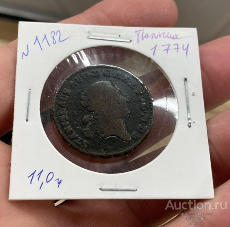 Трояк (3 гроша) 1774, Польша, (Станислав II Август). № 1182