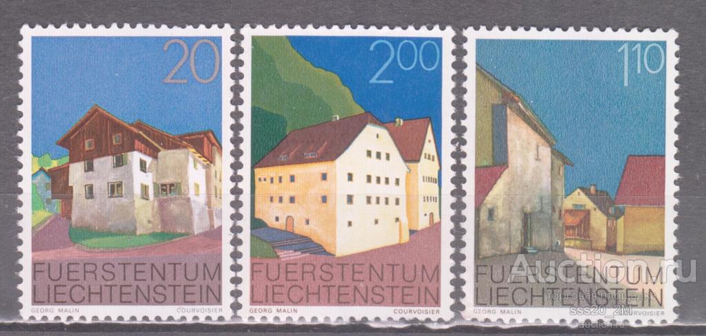 Лихтенштейн 1978 архитектура Mi695,703,705 MNH