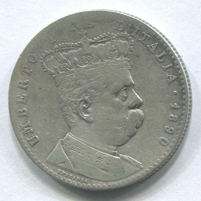 ЭРИТРЕЯ 2 ЛИРЫ 1890 VF