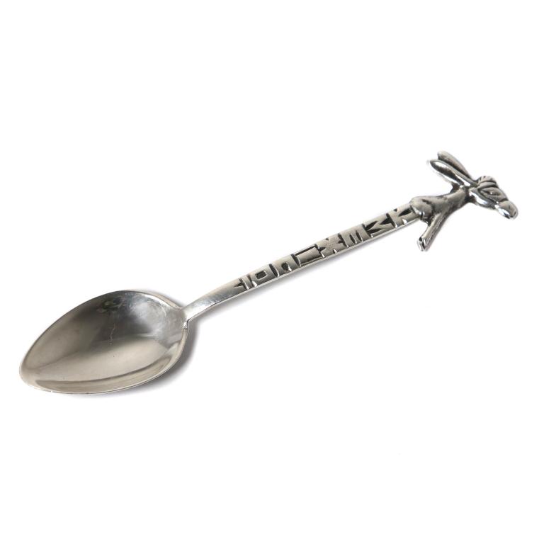 Серебряная сувенирная кофейная ложка. Мексика