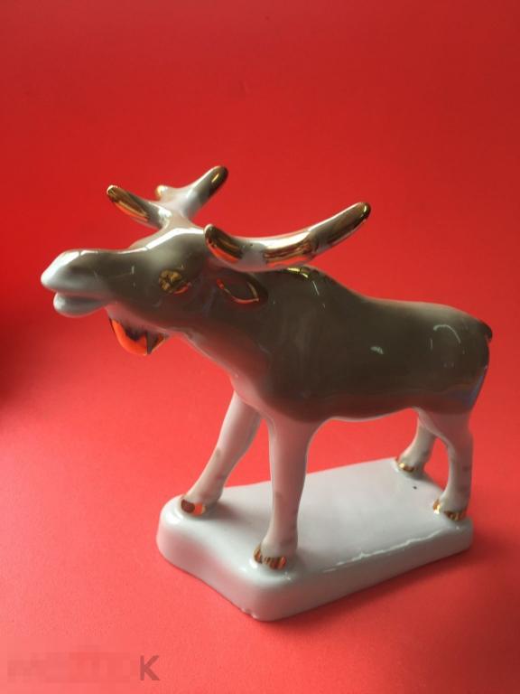 Статуэтка старинная Лось ЗХК Полонное