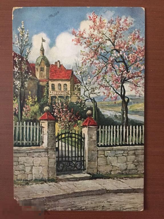 Природа. Дом Яблоня Калитка Усадьба Dessins. 