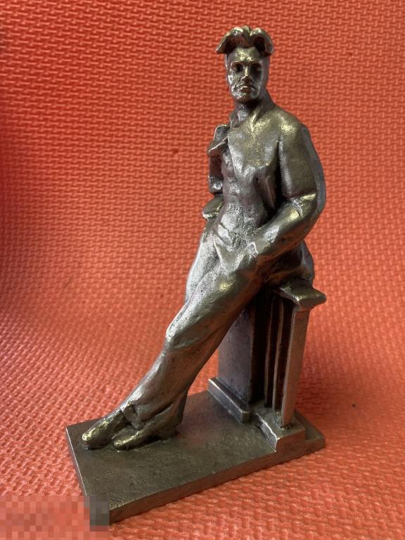 Маяковский поэт писатель агитация 30 см. силумин Фигура статуэтка СССР Оригинал Отличная