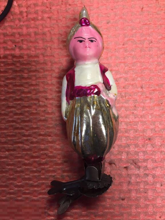 Ёлочная игрушка СССР стекло Маленький Мук на прищепке Каталог