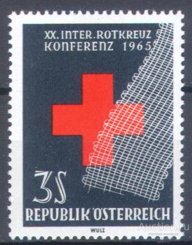 Т0282 ✅ Медицина Красный крест 1965 Австрия 1м п/с **