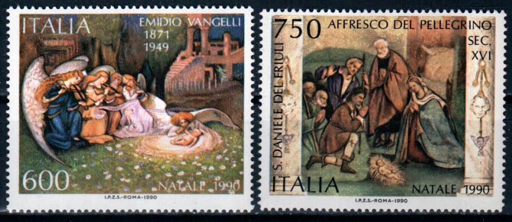 Италия 1990 Рождество Новый Год, MNH