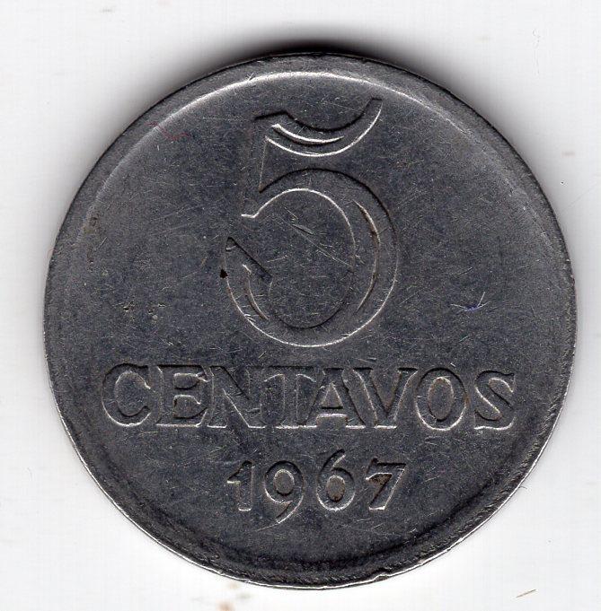 5 сентаво - Бразилия - 1967 - KM#577.1
