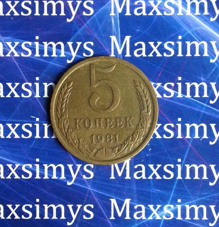 СССР. 5 копеек 1981 год.