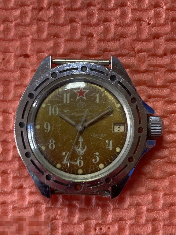 Часы Восток Командирские водонепроницаемые на ходу подлодка якорь ВМФ