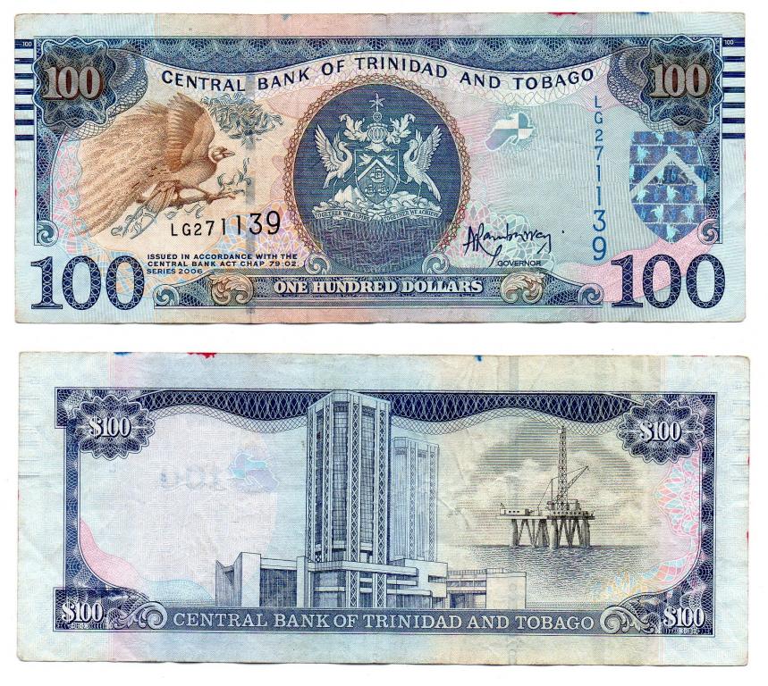 Тринидад и Тобаго - 100 долларов 2006   г.,  P 51b
