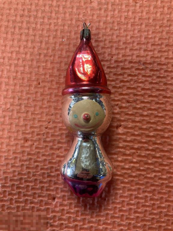 Елочные игрушки, СССР, стекло. Подвеска, ребенок, клоун, петрушка