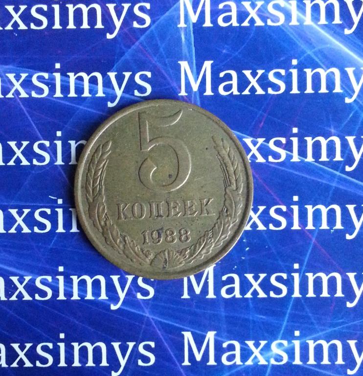 СССР. 5 копеек 1988 год.