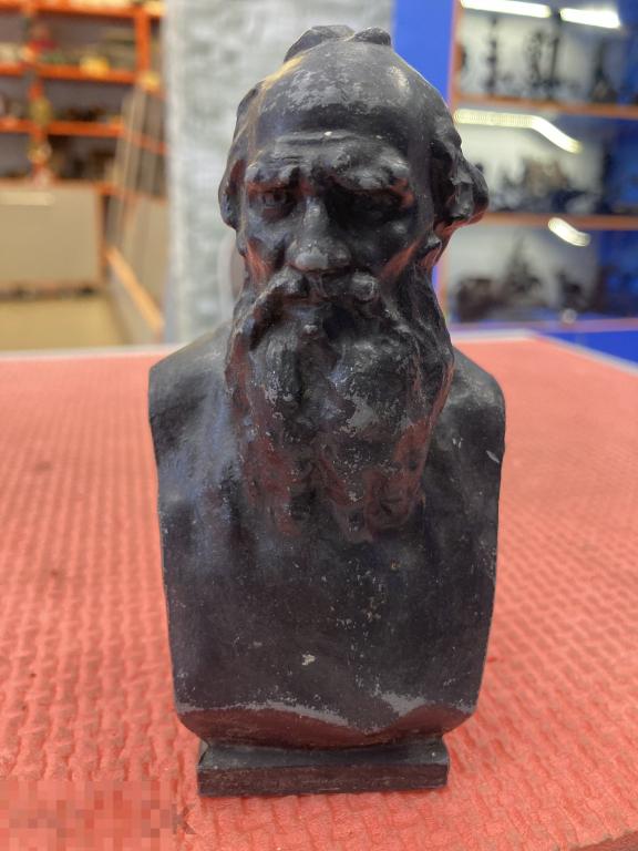 Бюст Лев Толстой силумин СССР ЗХЛ 12 см