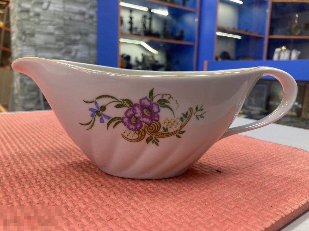 сливочник молочник СССР Южноуральск фарфор 21х10 см высота 8 см южноуральский фз