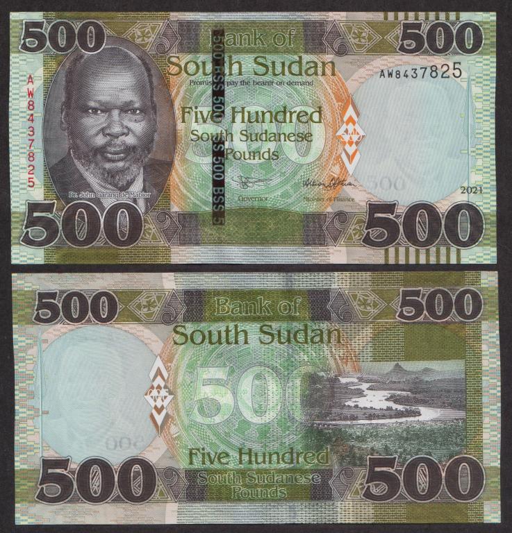 Южный Судан 500 Фунтов 2021 P16 UNC (ПРЕСС)