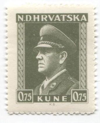 1943 Хорватия Стандарт. президент Павелич 1м.**