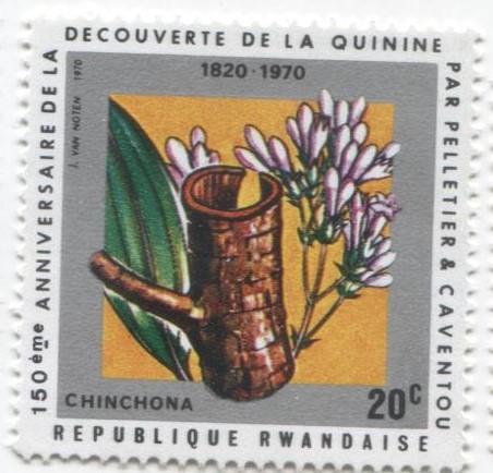 1970 Руанда 150 лет открытия хинина. Растение.1м.**