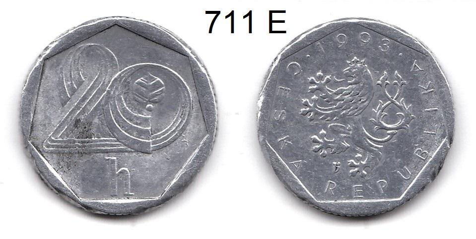Чехия. 20 геллеров. 1993 год.