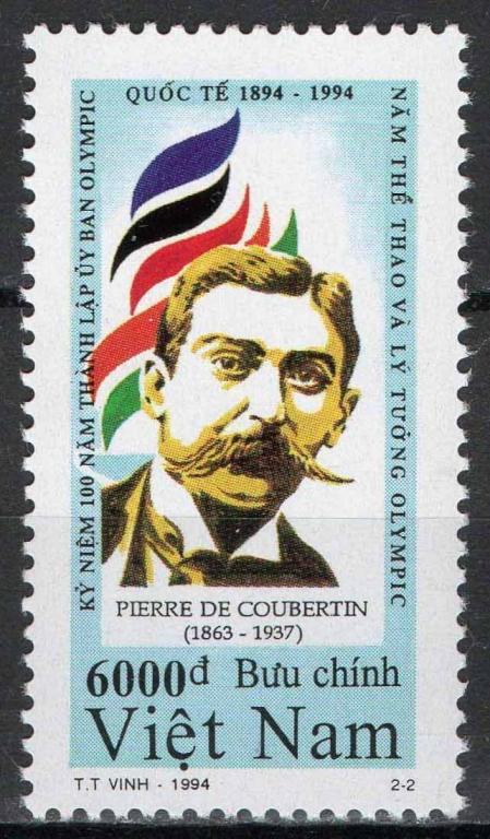 Вьетнам, 1994, Спорт, Олимпийские игры, Кубертен