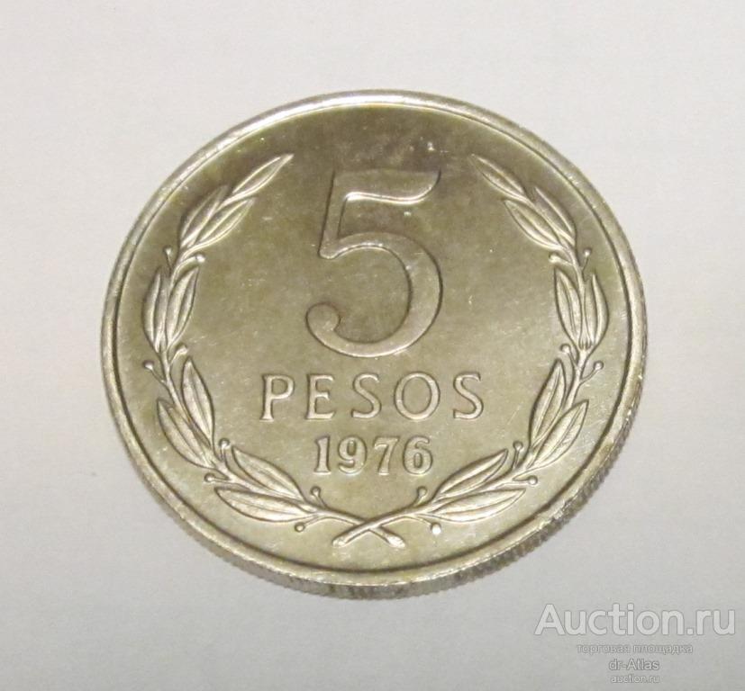 Чили 5 песо 1976 UNC 8393