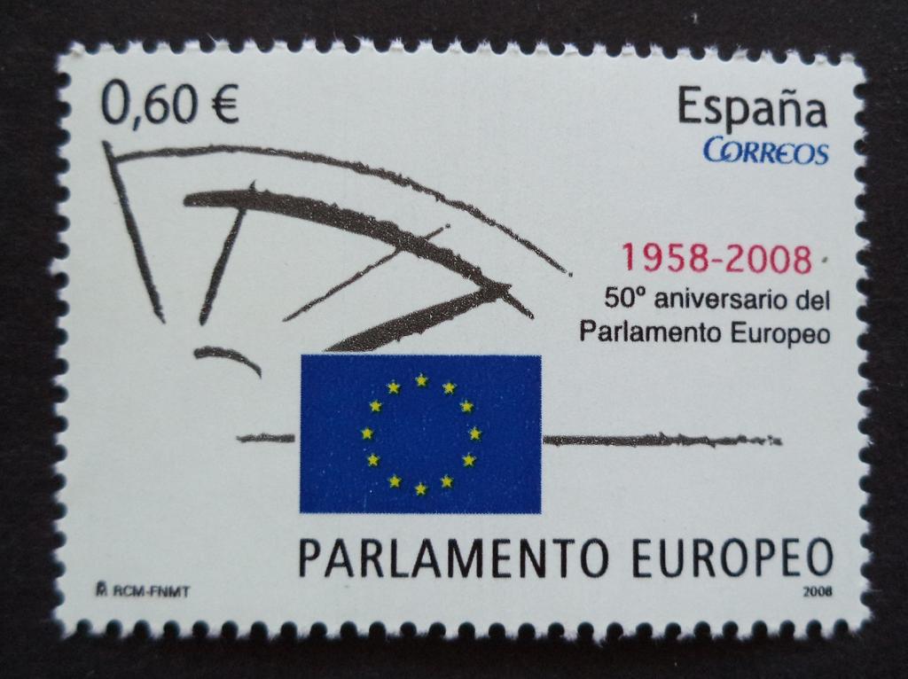Испания 2008 г. 50-летие Европейского парламента 1  **   Л.46