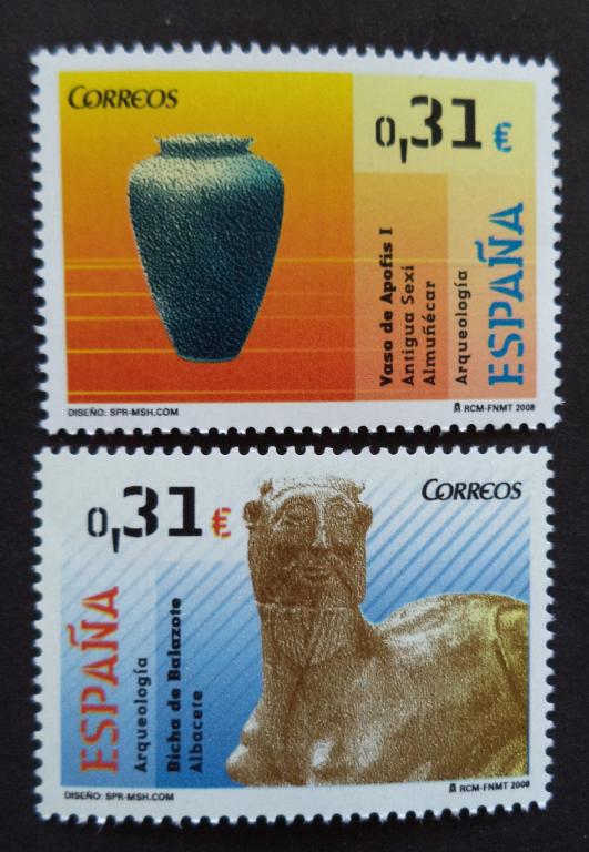 Испания 2008 г. Археология . Горшок . Скульптура 3  **   Л.47