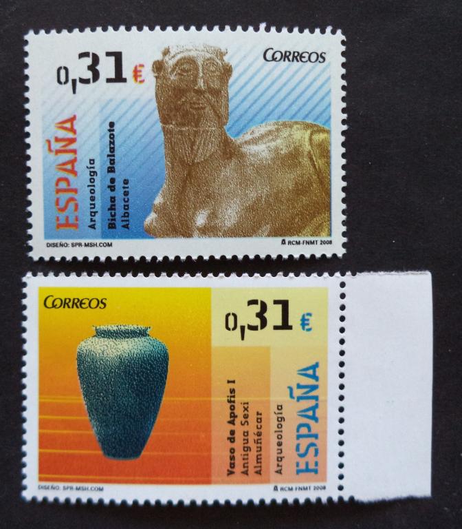 Испания 2008 г. Археология . Горшок . Скульптура 4  **   Л.47
