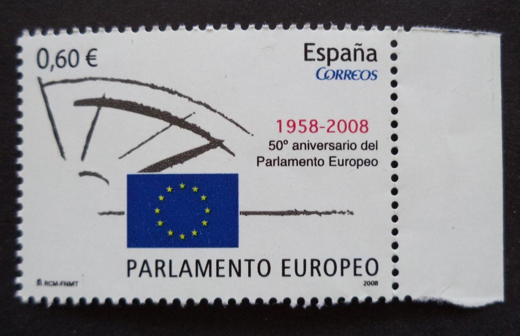 Испания 2008 г. 50-летие Европейского парламента 3  **   Л.46