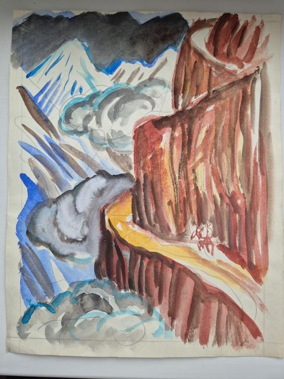 Дувидов В.А. (1932-2000) "По горной дороге"