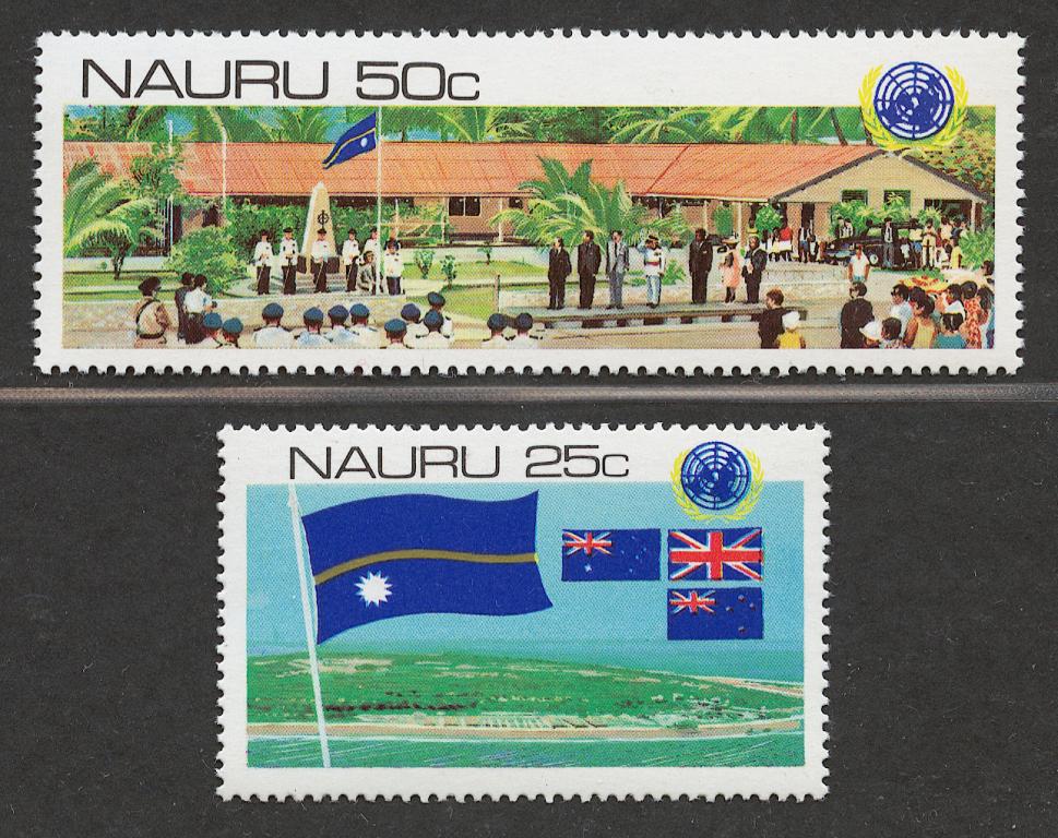 Науру 1980 Mi# 218+ 220** 20 ЛЕТ ДЕКЛАРАЦИИ ООН О ДЕКОЛОНИЗАЦИИ