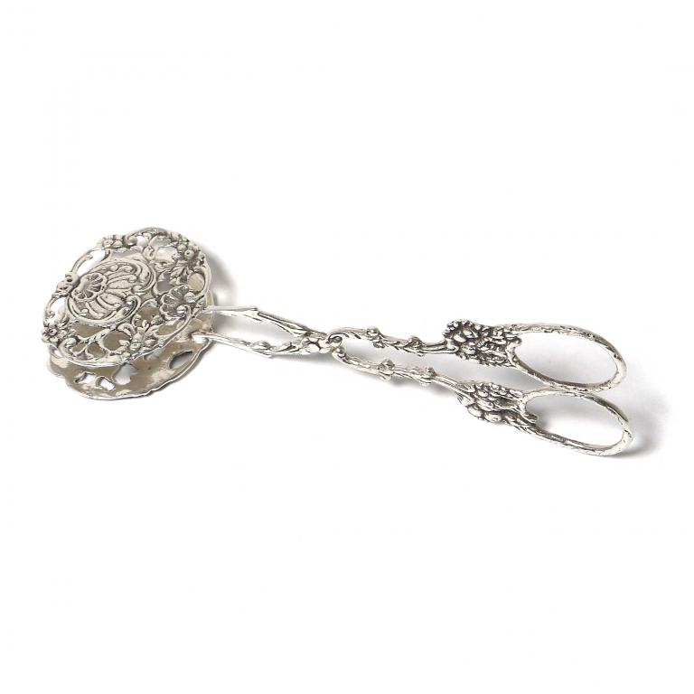 Серебряные кондитерские щипцы.  Швеция, 1948 год