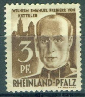 Германия Рейнланд-Пфальц (Французская зона оккуп.) 1947 г. знаменитые люди чистая*ЧБК