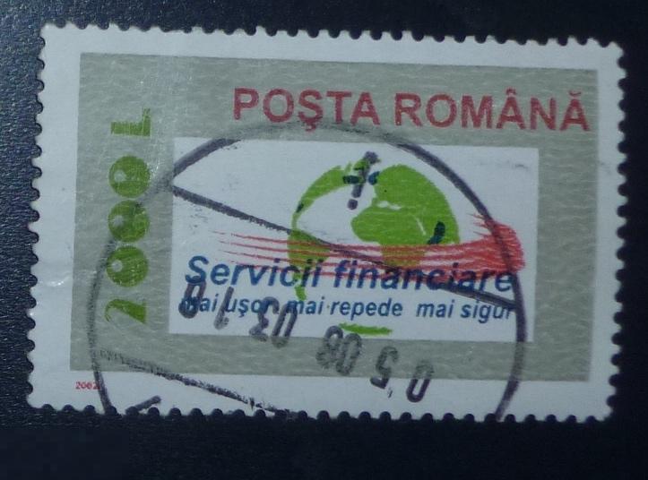 Румыния 2002  Mi#   5672  Почтовая служба  Почтовые переводы  h